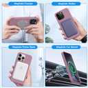 Miracase for iPhone 15 Pro Max Case, [with 2X Screen Protectors], Compatible with MagSafe, Liquid Silicone Case Shockproof Drop Protection Phone Case for 15 Pro Max, Blackcurrant Magnetic