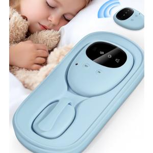 Bed Wetting Alarm for Boys and Girls - Wireless Pee Alarm with Magnetic Sensor, Sound Mode, and Strong Vibration for Kids, Adults, Elderly Blue