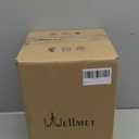 Wellmet BlackGold 8"x 8"x11" Lampshade, No Assembly Required, Classic Modern Lamp Shade for Table Lamp, Bedside Lamp, Floor Lamp, Fabric Drum Lampshade, Spider Fitter