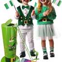 Usakiibebe St Patrick's Day Leprechaun Trap Kit - St. Patrick's Day Decorations Leprechaun Trap Crafts Kit for Kids St Patrick's Day Party Supplies (High Cap)