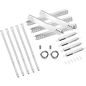Grill Replacement Parts for Charbroil Performance 5 Burner 463347519 463347518, 475 4 Burner 463347017, 463342119, 463376018P2 Grills, G470-5200-W1 Burner, G470-0004-W1A Heat Plate, Crossover Tube