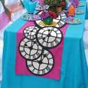 Preboun 2 Pcs Wonderland Tea Party Decoration 15" x 70" Clock Table Runner Decor Wonderland Curious Clock Table Runner Decoration for Birthday Wedding Dinner Party Favor Supplies (Black and White)