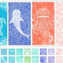 Thin Turkish Beach Towel Lightweight Soft Cotton Extra Large XL Oversized Sand Free Sandproof Absorbent Quick Dry Towels Cloud Bath Pool Travel Compact Essentials Accessories for Adult Gifts (XL(79x36 IN,200x90 CM), 4 Pack Askyblue Sea Turtle Go)