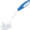 LOLA Pro Utility All Purpose Kitchen Cleaning Brush, Durable Bristles, Comfort Ergonomic Rubber Non-Slip Grip, Built-in Food Scraper, 1 Pack