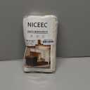 NICEEC Spandex Stretch Vanity Bench Cover with Skirt Removable Super Soft Rectangle Bench Slipcover Washable Bench Cushion Seat Covers for Living Room Bedroom Kitchen(Beige) (Small)