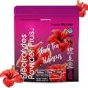 4 x PowderVitamin Electrolytes Powder Plus (20 Servings) Black Tea Hibiscus Electrolyte Powder Keto, Sugar Free, Pink Himalayan Salt,1000mg Potassium,120mg Calcium,120mg Magnesium, Hydration Powder