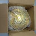 DJBoomy 8 Inch Hanging Mirror Disco Ball: Gold Disco Balls Decorations Mirror Ball with Hanging Ring for Party Decor Home Events DJ Parties