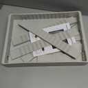 Fu Store Silverware Drawer Organizer DIY Customize Expandable Utensil Tray for Kitchen Upgraded Flatware Cutlery Holders Adjustable Plastic Tableware Storage for Spatula Spoons Forks Knives Light Gray