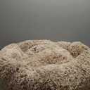 36 inches Donut Dog Bed for Large Dogs -Calming Fluffy Round Pet Bed with Removable & Washable Cover,Fits up to 80 lbs Pets (Brown,Large)