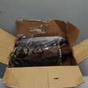 D-Shaped Chair Cushions, 2" Thick Dining Chair Pads with Ties and Removable, Machine-Washable Cover, 17" x 16", Brown