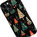 Case for iPhone 14 Pro, Christmas Tree Phone Case Military-Grade Drop Protection Cover for Women Girl - Frosted