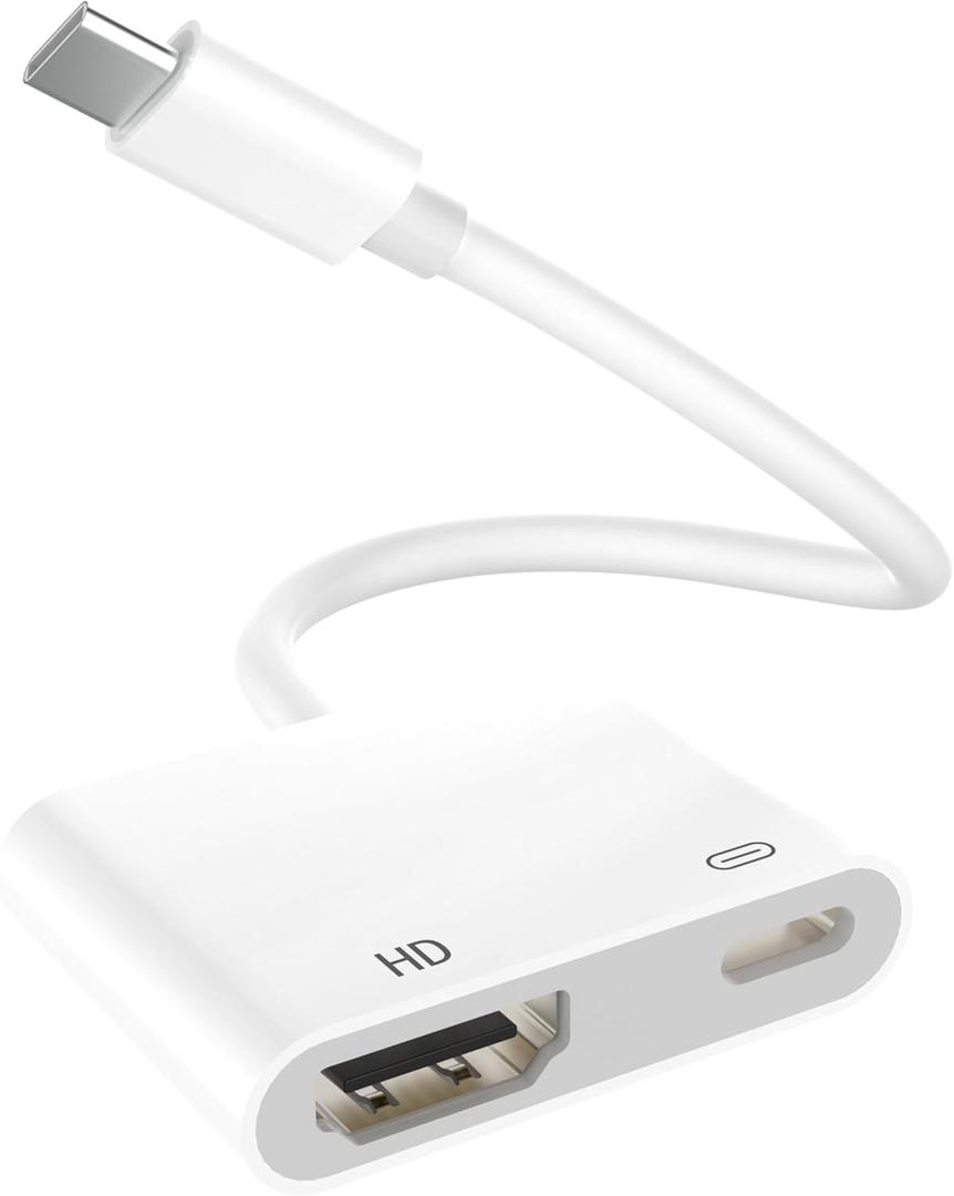 AIRSKY USB C to HDMI Adapter for iPhone 15/16 to TV, Type-C to HDMI Adapter with 100W Fast Charge 4K@60Hz, Compatible with iPhone 15, iPhone 16, MacBook Pro, iPad Pro