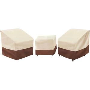 Loriano Patio Furniture Covers Set, 3 Piece Outdoor Furniture Cover Waterproof, 600D Heavy Duty Lawn Furniture Covers Set