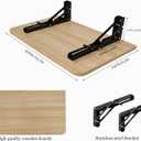 Folding Wall Projector Shelf and Mount, Floating Shelf, Cable Box Panel, Router Rack, Projector Bracket Accessories (Light Brown), 9.5 inches x 15.7 inches x 4.5 inches
