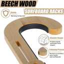 Surfboard Stand Racks, Sturdy Surfboard Racks Standing with Floor-Standing Design,Stand Shortboard and Longboard Organizer, Beech Wood, 1PCS