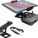 Drone Tablet Mount Holder - Universal Adjustable 4.7-12.9" Bracket Compatible with Dji Mavic 2/Zoom/Pro Mini 2/2S/SE, Air 2/2S, Pro/Spark/ZINO Controllers, Extended Control Phone Clip with Lanyard