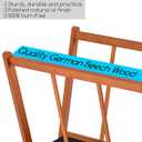 MEEDEN Art Display Print Rack: Artist Storage Rack with Castors for Canvas Organizer - Beech Wood Large Drying Racks for Prints Artworks Panels Posters Stand Art Shows & Galleries - Walnut