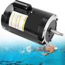 B128 C-Face Pool Pump Motor, M56J Frame,1 HP, 3450 RPM,115/230V,1.4 SF,Full Rated Single Speed, Replacement for A.O. Smith, Hayward, Pentair, Sta-Rite In and Above Ground Pools & Water Pumps