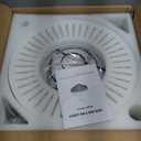 CLAIRDAI 42''Dimmable Fandelier Crystal Chandelier Ceiling Fan Retractable Ceiling Fan with Lights and Remote 6 Speed, 3 Light Change Retractable Blade Chandelier Ceiling Fan for Bedroom (9125-Black)