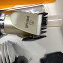 oneisall Dog Clipper Low Noise, Dog Grooming Kit with Rechargeable, Pet Shaver Cordless Electric Quiet Hair Clipper Set for Dogs Cats PetsGold