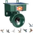 Upgraded Solar Ultrasonic Bird Repellent Devices Outdoor Bird Deterrents for Outside Patio Garden Pigeon Repellent for Balcony Keep Crows Sparrows Starlings Out of Fruit Trees,Swimming Pool,Roof