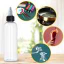 32 Pack 4oz Boston Dispensing Bottle Empty Round LDPE Plastic Squeeze Dropper Bottles Squeeze Bottle with Twist Top Cap for Liquids Oils Art Crafts Kitchen Household