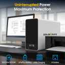 GOLDENMATE 1500VA/1200W Lithium UPS Battery Backup and Surge Protector, Backup Battery Power Supply with LiFePO4 Batteries(296Wh), AVR, Line Interactive Sinewave UPS System, 8 Outlets, LCD Display