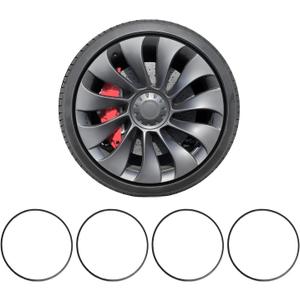 Automotive Alloy Wheel Rim Protector 21 Inch Alloy Rim Guards for Car Rims Compatible with Tesla Model 3 Model Y X S 21 Inch, Universal 21in