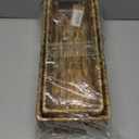 Moosky Wicker Storage Baskets with Handle Water Hyacinth Basket for Organizing Decorative Storage Bins for Countertop Toilet Tank Boho Rectangular Home Organizer (Natural, Set of 2)