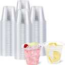 BYSNOW 250 Pack 9 oz Clear Plastic Cups, Disposable Cups for Party, Sturdy & Food Safe Plastic Wine Cups for Cocktail, Juice, Punch (9oz 250pack)