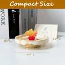 Ceramic Ring Dish with Glow-in-the-Dark Coral, Jewelry Dish Tray for Ring, Earrings, Necklaces, Coral Jewelry Plate Organizer with Greeting Card, Decorative Trinket Dish for Bedroom, Vanity, Bathroom