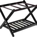 Winsome Reese Luggage Rack with Storage Shelf, for Guest Room, Bedroom, Foldable, No Assembly, Espresso