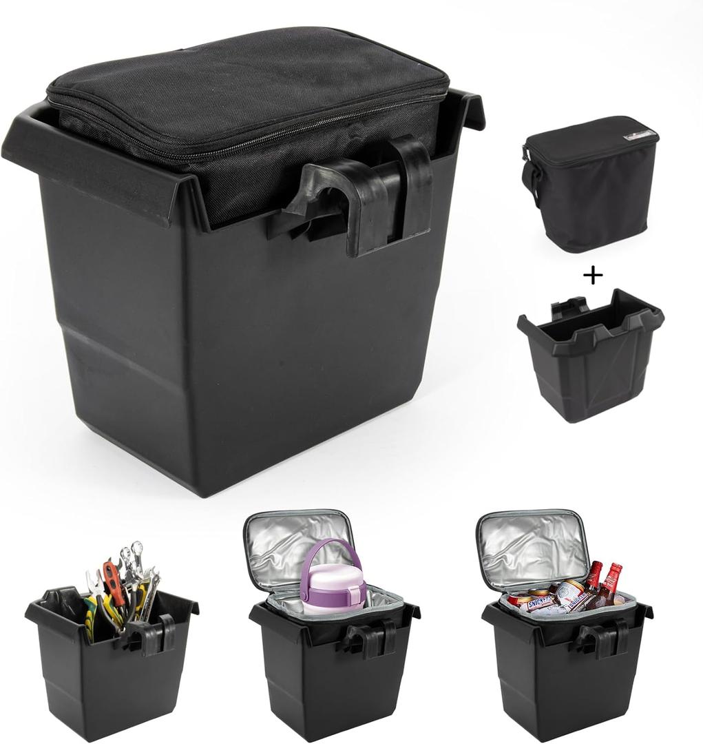 PSLER Defender Center Underseat Storage Bin + Ice Bag, Removable Under Seat Storage Box Dry Box for 2016 2017 2018 2019 2020 2021 2022 2023 Can Am Defender MAX HD5 HD6 HD8 HD10 Replace OEM #715003446