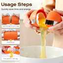 2 x 2026 New Egg Shell Opener, 2Pcs Stainless Steel Egg Cracker Tool, Multifunctional Egg Shell Opener for Raw & Hard-Boiled Eggs, Handheld Kitchen Gadget for Easy Peeling & Separating