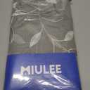 MIULEE Sage Sheer Curtains 2 Panels Embroidered Leaf Patterned Rod Pocket Floral Semi Sheer Faux Linen Window Curtains Drapes Set for Living Room Bedroom Dining Room, 52x84 Inches Long