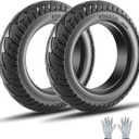 2PCS 200x50 8"x2" Scooter Wheel Solid Tire Electric Scooter Front Solid Non-Pneumatic Tire with Hub Replacement for Electric