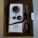 Vintage Wood AM FM Bluetooth Speaker Radio Plug in Wall, Elegant and Retro Design, Old Fashion Radio Bluetooth Speaker with Aux in, Headphone Jack for Home, Office, Kitchen, Gift