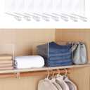 Clear Acrylic Shelf Dividers, Closet Shelf Divider and Closet Separator for Organization in Bedroom, Kitchen and Office Plastic Shelves 8 PCS