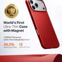 TORRAS Magnetic Slim-Fit for iPhone 17 PRO MAX Case, Ultra-Thin 17 ProMax Phone Case Compatible with MagSafe, Light Anti-Scratch Matte Hard PC Bayer 6.9 inch OriginFit, Red