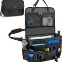 MENZOKE Car Front Seat Organizer, Patrol Bag Law Enforcement, Hanging Passenger Seat Car Organizer with 17 Inch Laptop Storage, Adjustable Strap Backseat Organizers for Truck Office, Police, Black