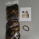 REECHO Curly Hair Extensions, 4PCS 16 inch Clip in Hair Extensions Lace Weft Short Curly Hair Extensions Clip Ins Invisible Natural Hairpieces for Women, Chocolate Brown with Highlights