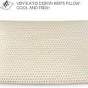 100% Natural Talalay Latex Pillow, Luxury Support Sleeping Bed Pillow for Side, Back, and Stomach Sleepers, Latex Foam Pillow, Removable Breathable Cotton Cover (1, King (Low Loft))