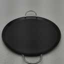 IMUSA 11in Carbon Steel Nonstick Round Comal with Metal Handles, Black