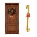 15'' Wreath Hanger, Heavy Duty Wreath Door Hanger for Front Door, Metal Gold