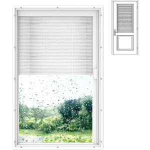 22" x 36" Entry Door Glass Inserts with Blinds, Double Pane Tempered Glass Insert for Entry Doors, Enclosed Blinds for Doors with Easy Installation