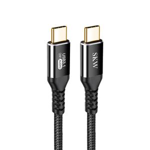 SKW USB C to USB C 3.1 Cable, High Speed Type C 10Gbps 4K Video Data Transfer 60W(5A) Charger Cable with E-Marker 9.8ft / 3M