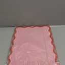 Pink Scalloped Paper Placemats 60 Pcs Disposable Coated Paper Waterproof Place Mat with Wavy Edge Table Decor for Baby Shower Party Supplie Birthday Wedding Banquet Tea Party (10 x 14 Inch Rectangle)
