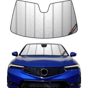 Windshield Sun Shade for Acura Integra 2023-2025,Heavy-Duty Thick Blackout Front Window Sunshade Summer Car Protector Block UV Rays (2023-2024, Metallic)