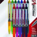 Pilot, Precise V5 RT Refillable & Retractable Rolling Ball Pens, Extra Fine Point 0.5 mm, Assorted Colors, Pack of 12