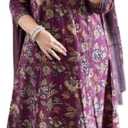 Indian Hand work Angrakha Ethnic Wear Kurta Plazzo With Dupatta(M)